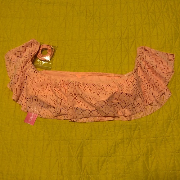 Brand New - Xhilaration eyelet bandeau bikini top - Picture 2 of 4